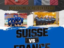 Rencontre France-Suisse au boulodrome de Rillieux-la-Pape (F)